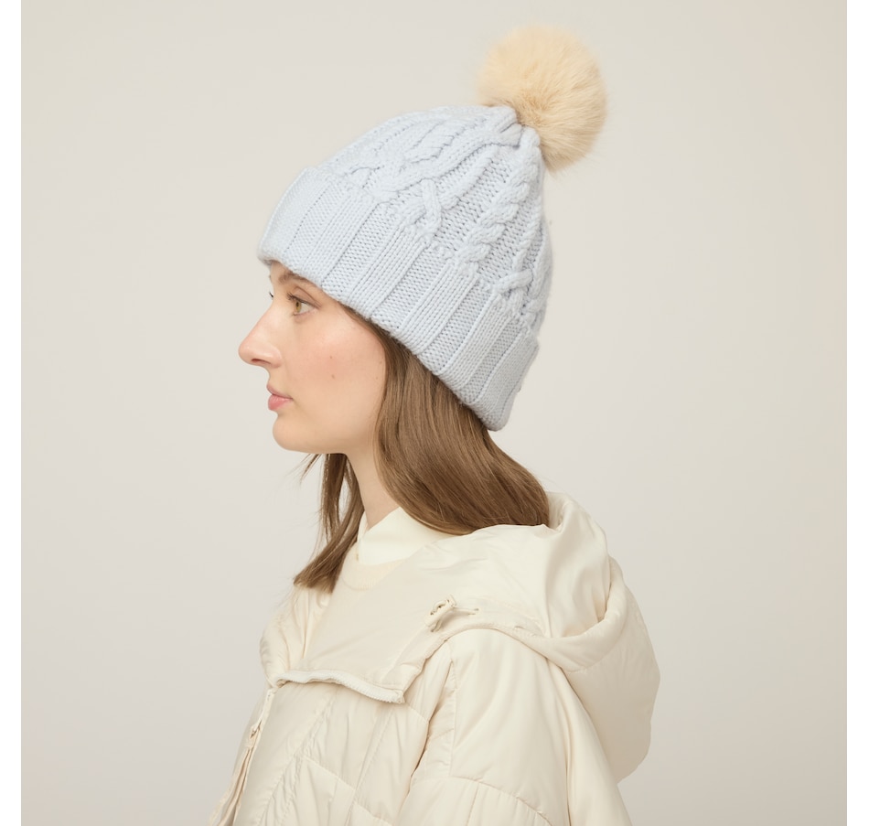 Image 104007_ALTMORE4.jpg, Product 104-007 / Price $55.00, Tilley Pom Pom Cable Beanie from Tilley on TSC.ca's Fashion department