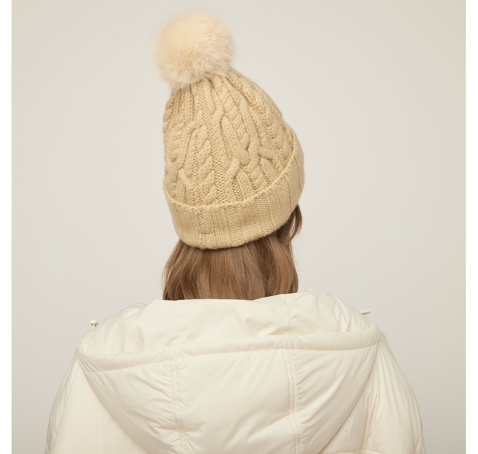 Image 104007_ALTMORE5.jpg, Product 104-007 / Price $55.00, Tilley Pom Pom Cable Beanie from Tilley on TSC.ca's Fashion department