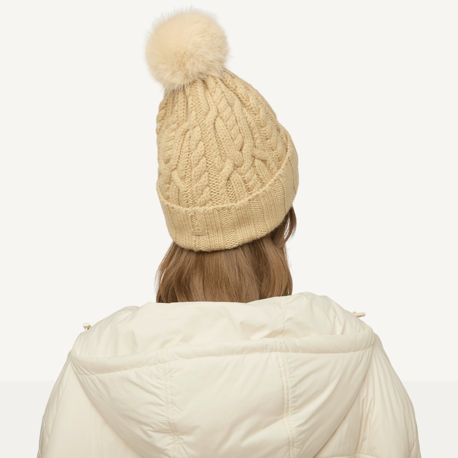 Image 104007_ALTMORE5.jpg, Product 104-007 / Price $55.00, Tilley Pom Pom Cable Beanie from Tilley on TSC.ca's Fashion department