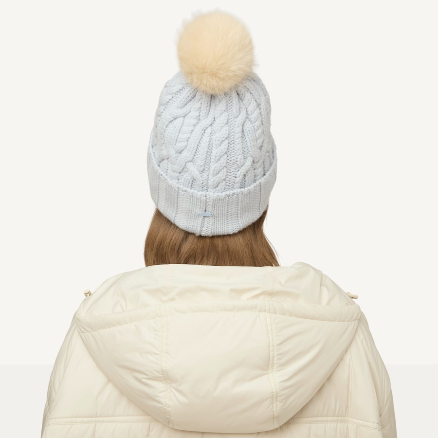 Image 104007_ALTMORE6.jpg, Product 104-007 / Price $55.00, Tilley Pom Pom Cable Beanie from Tilley on TSC.ca's Fashion department