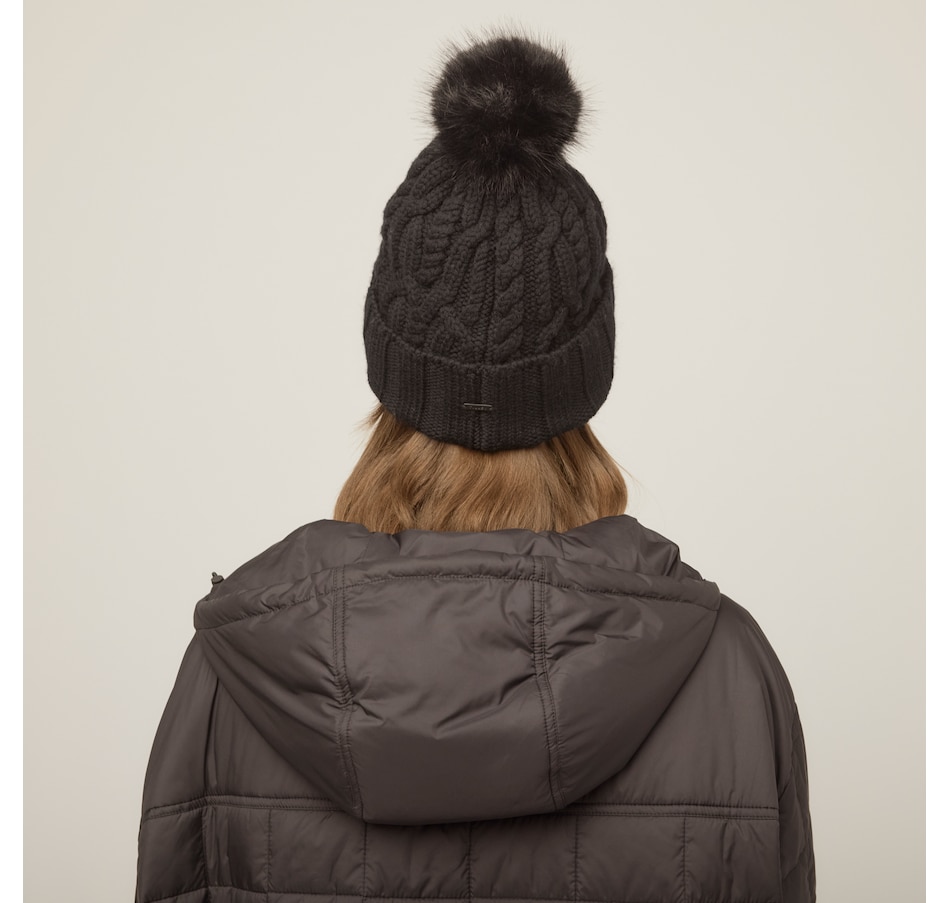 Image 104007_ALTMORE8.jpg, Product 104-007 / Price $55.00, Tilley Pom Pom Cable Beanie from Tilley on TSC.ca's Fashion department