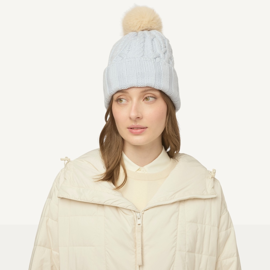 Image 104007_IBL.jpg, Product 104-007 / Price $55.00, Tilley Pom Pom Cable Beanie from Tilley on TSC.ca's Fashion department