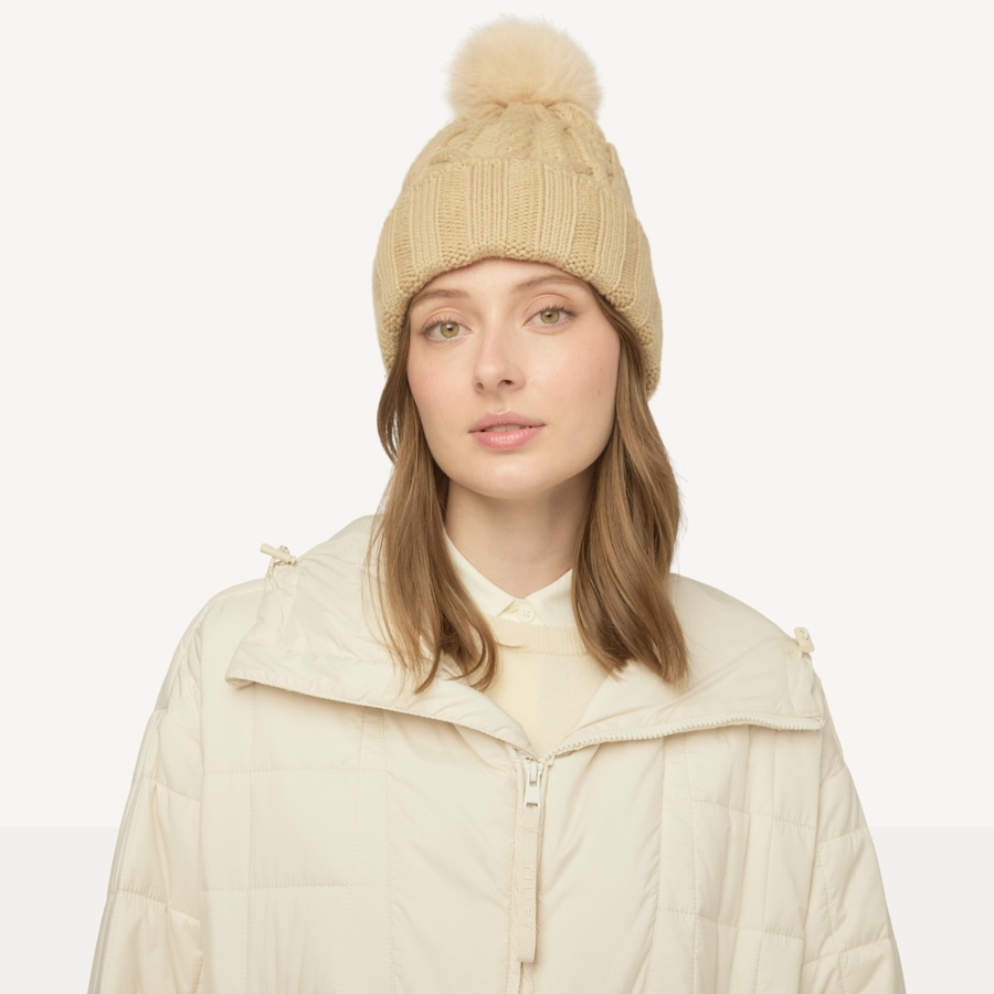 Image 104007_LTCA.jpg, Product 104-007 / Price $55.00, Tilley Pom Pom Cable Beanie from Tilley on TSC.ca's Fashion department