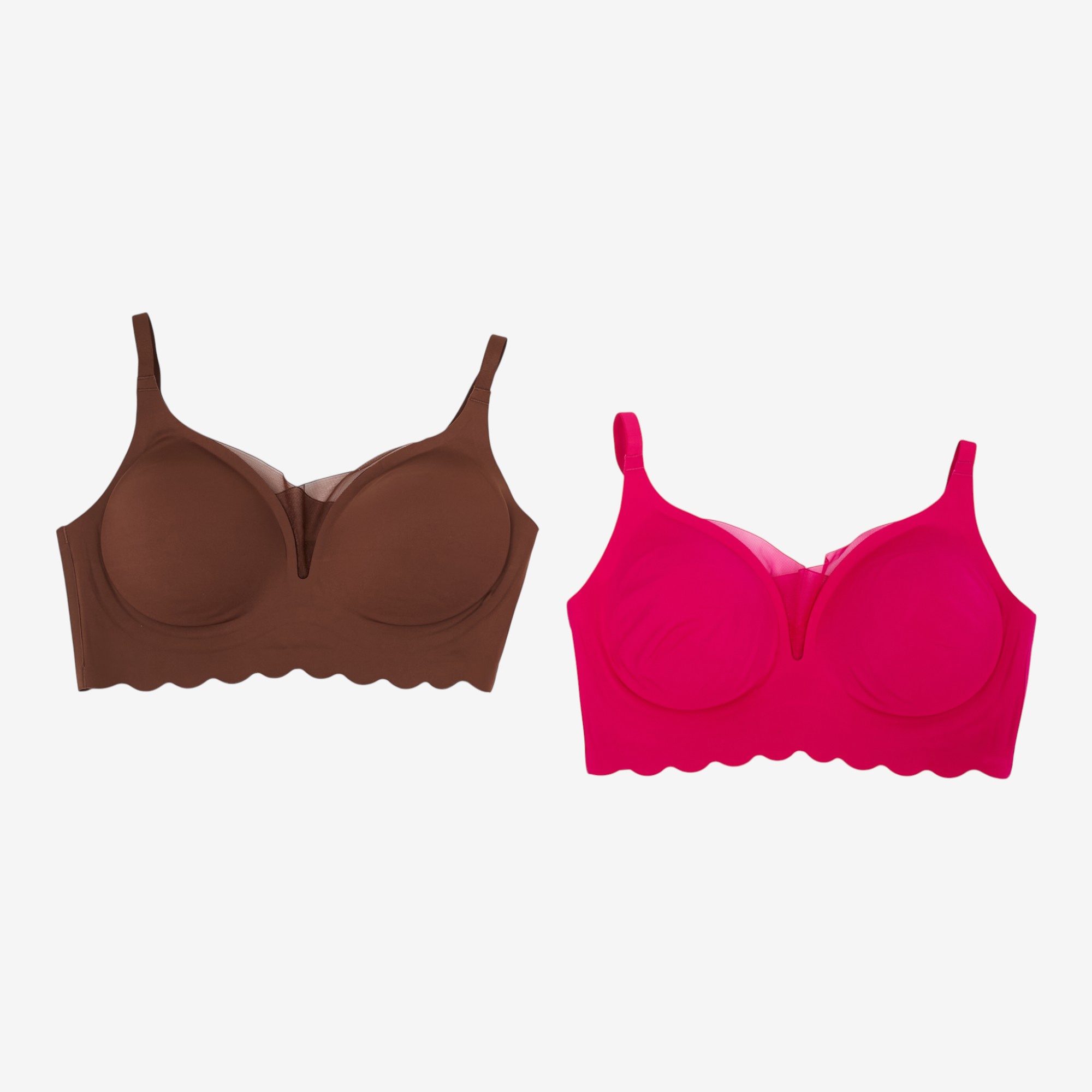 Rhonda Shear Scalloped Gel Bra with Mesh Neckline 2-Pack - TSC.ca
