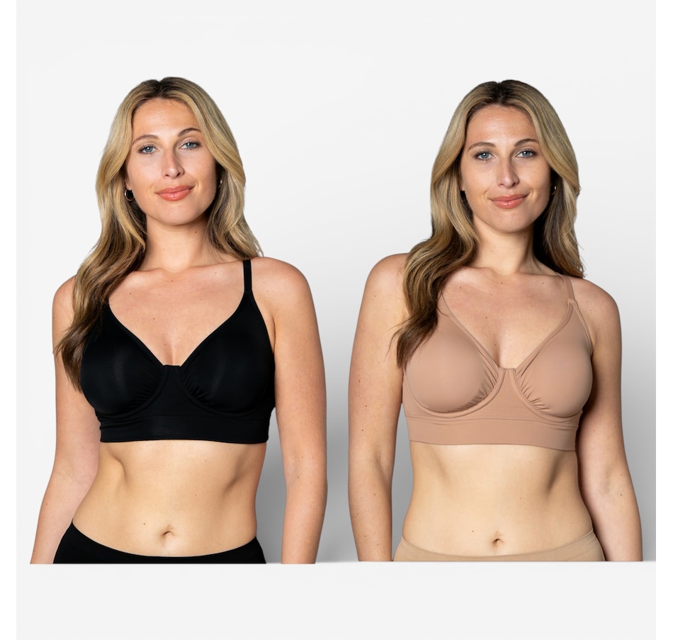 Image 104023_BLSIE.jpg, Product 104-023 / Price $59.99, Rhonda Shear Butterknit No Wire Underwire Bra 2-Pack from Rhonda Shear Shapewear on TSC.ca's Fashion department