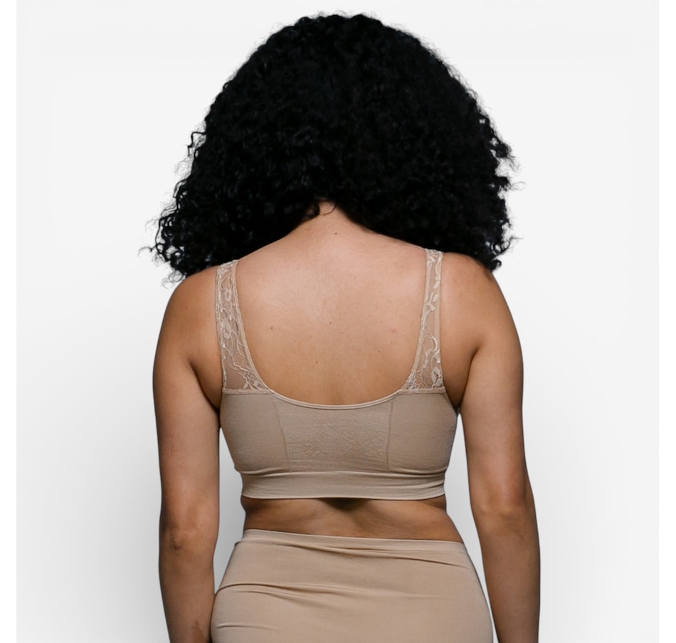 Image 104024_ALTMORE1.jpg, Product 104-024 / Price $38.00, Rhonda Shear Seamless Underwire Bra with Lace Strap from Rhonda Shear Shapewear on TSC.ca's Fashion department