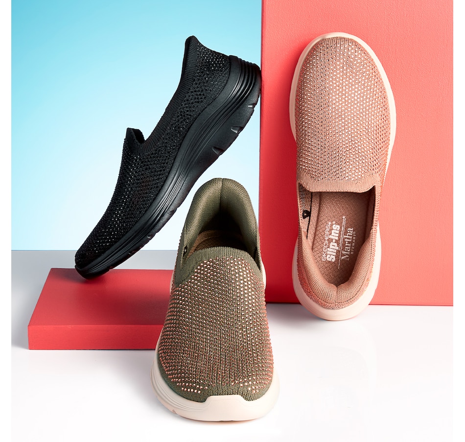 Image 104047_ALTMORE100.jpg, Product 104-047 / Price $109.99, Skechers Martha Stewart Rhinestone Knit Slip-Ins with Air Cooled Memory Foam from Skechers on TSC.ca's Shoes department