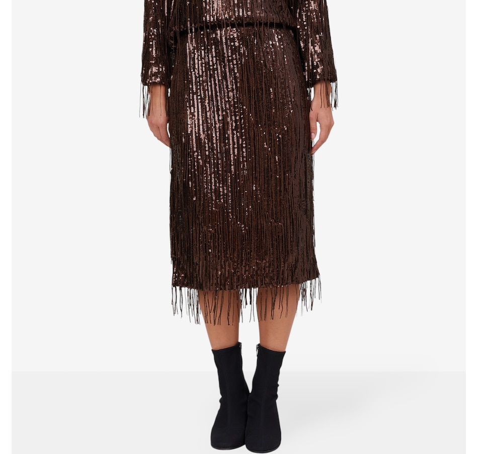 Image 104056_ESP.jpg, Product 104-056 / Price $119.88, Brian Bailey Sequin Fringe Skirt from Brian Bailey on TSC.ca's Fashion department