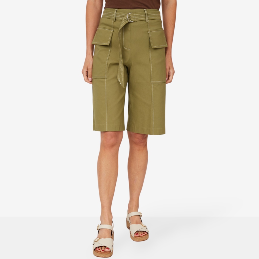 Image 104091_SAWD.jpg, Product 104-091 / Price $44.33, Jhoan Sebastian Grey Belted Bermuda Short from Jhoan Sebastian Grey on TSC.ca's Fashion department