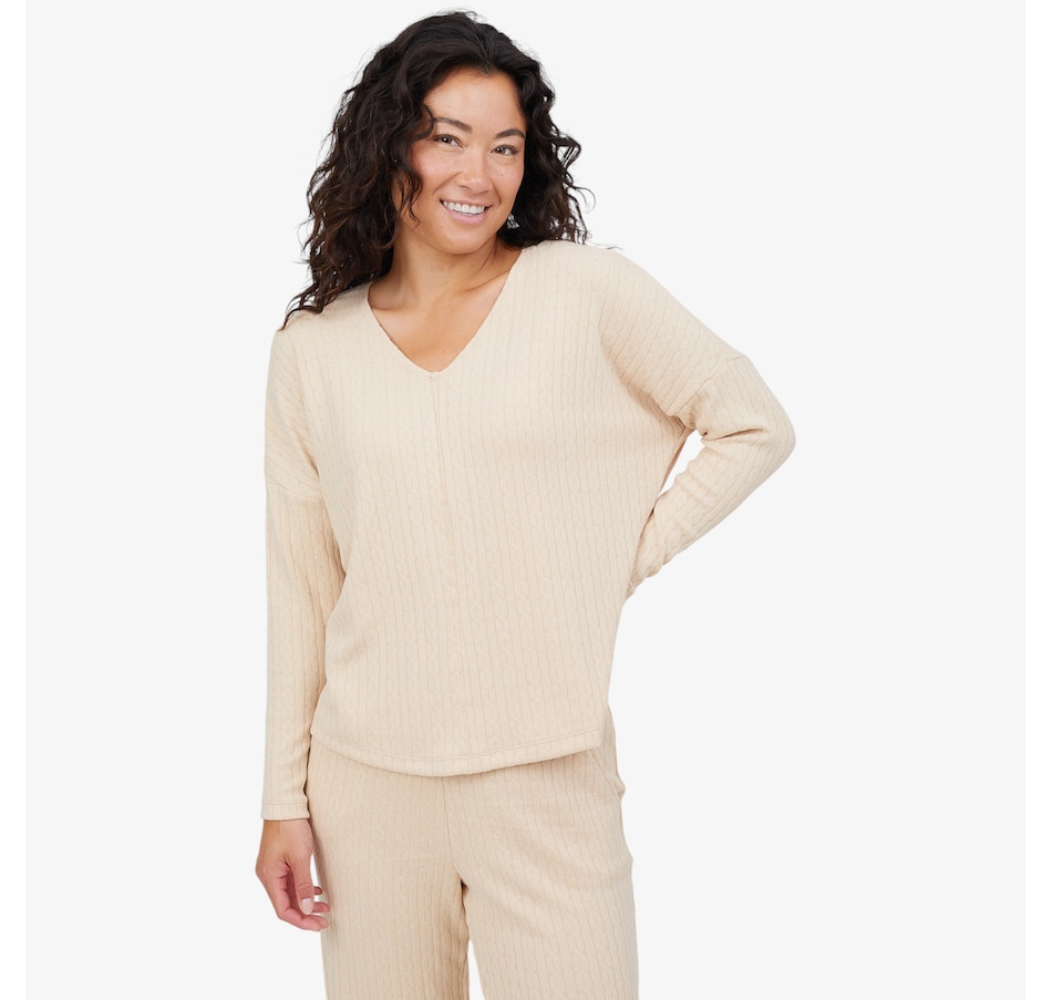 Image 104123_ALTMORE4.jpg, Product 104-123 / Price $69.99, Kim & Co. Soft Cable Knit Relaxed Top from Kim & Co. on TSC.ca's Fashion department