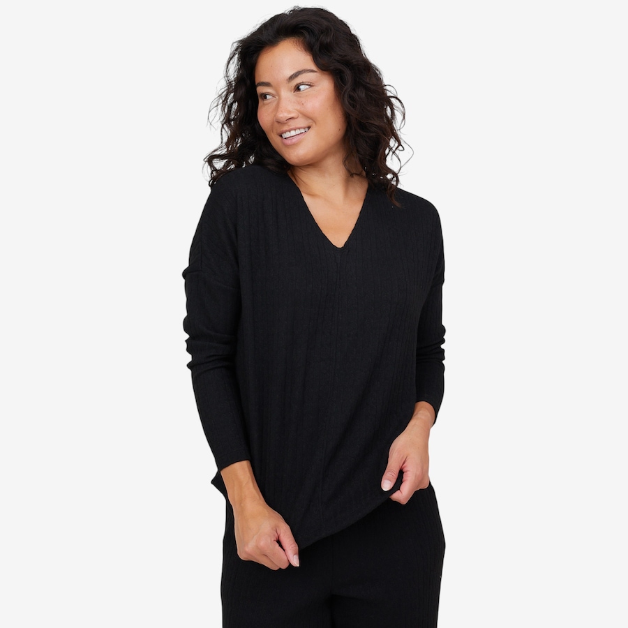 Image 104123_BLK.jpg, Product 104-123 / Price $34.88, Kim & Co. Soft Cable Knit Relaxed Top from Kim & Co. on TSC.ca's Fashion department