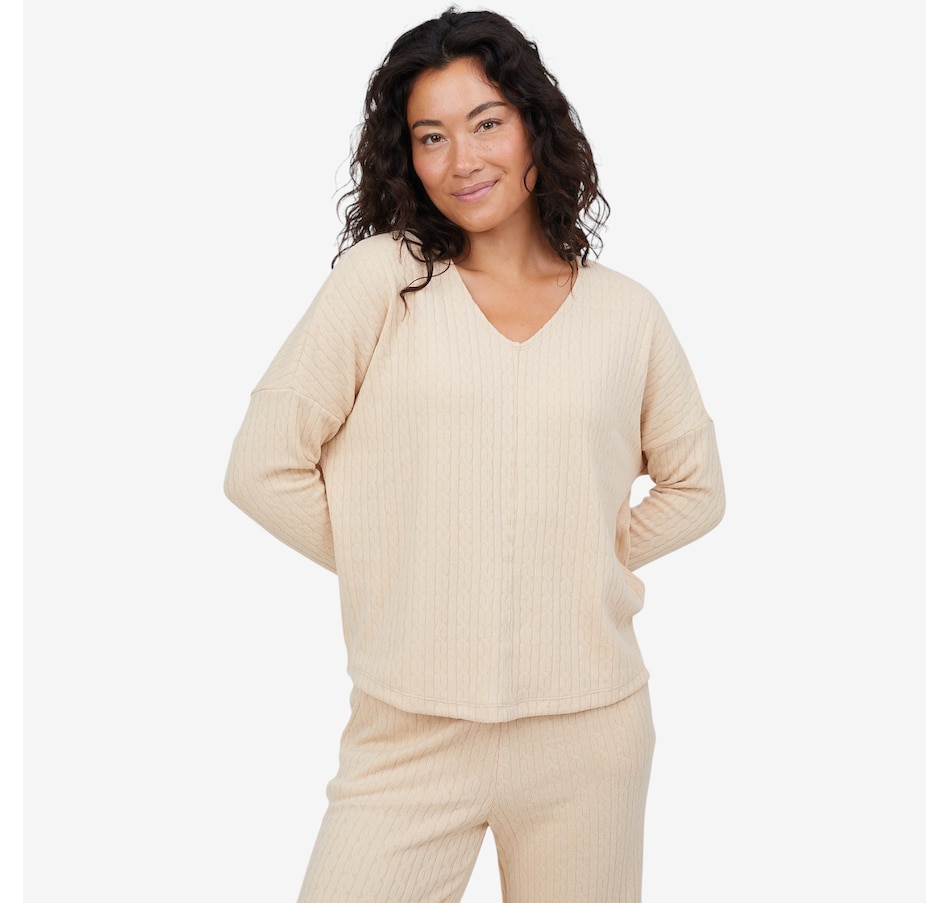 Image 104123_LTCA.jpg, Product 104-123 / Price $69.99, Kim & Co. Soft Cable Knit Relaxed Top from Kim & Co. on TSC.ca's Fashion department
