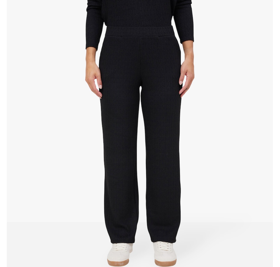 Image 104124_BLK.jpg, Product 104-124 / Price $54.99, Kim & Co. Soft Cable Knit Straight Pant  from Kim & Co. on TSC.ca's Fashion department