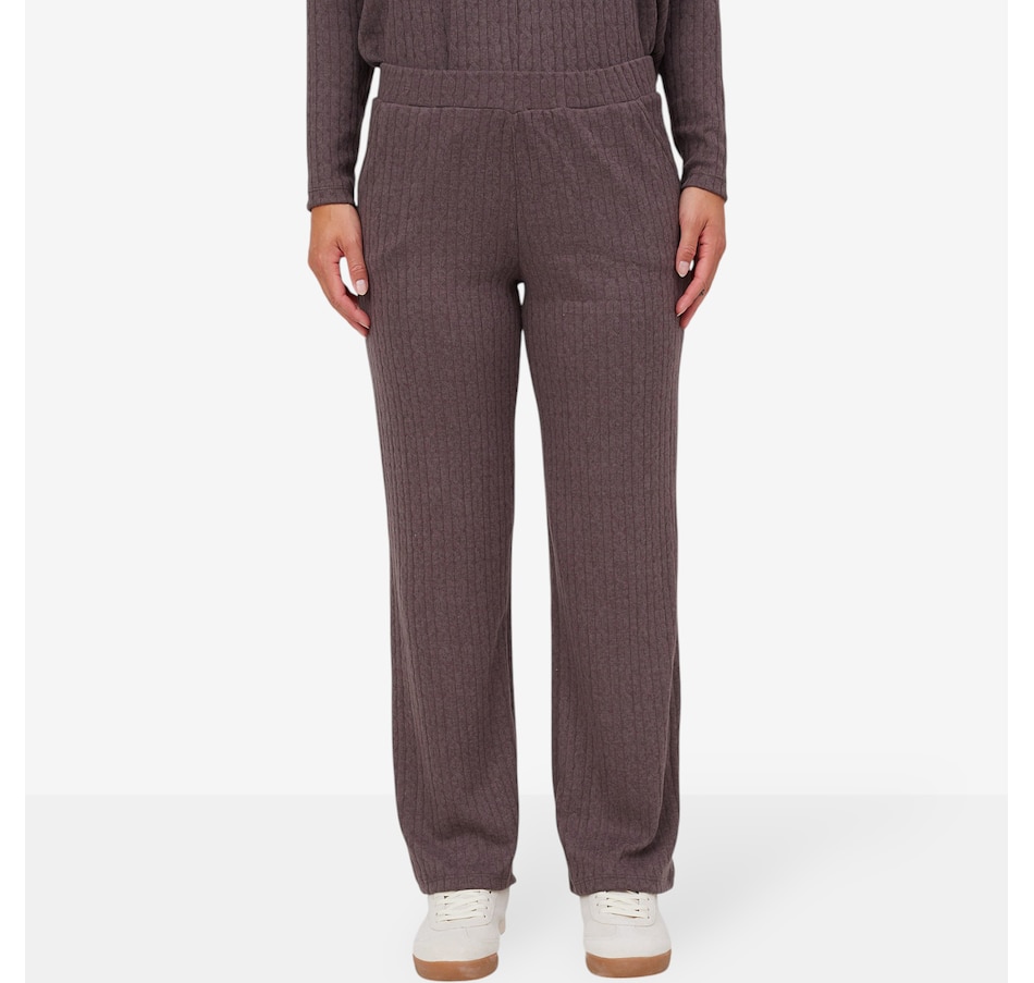 Image 104124_CHBRN.jpg, Product 104-124 / Price $54.99, Kim & Co. Soft Cable Knit Straight Pant  from Kim & Co. on TSC.ca's Fashion department