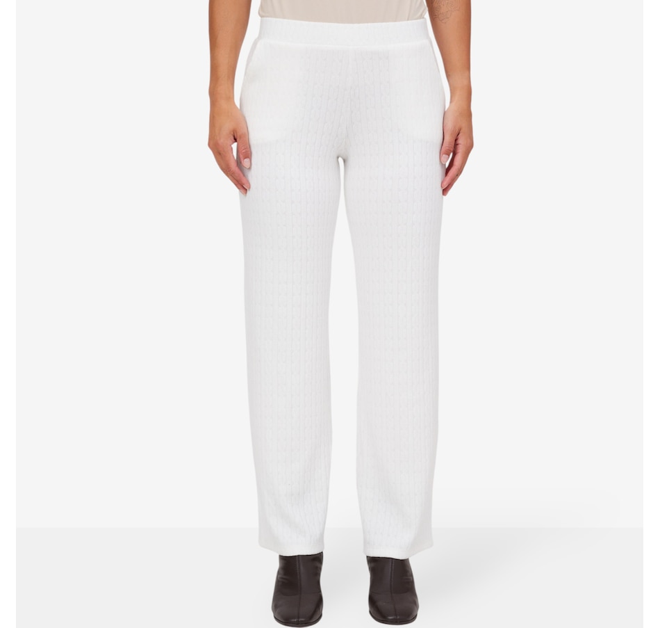 Image 104124_ECR.jpg, Product 104-124 / Price $54.99, Kim & Co. Soft Cable Knit Straight Pant  from Kim & Co. on TSC.ca's Fashion department