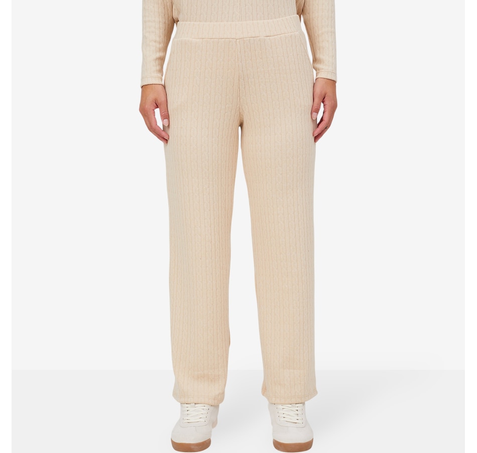 Image 104124_LTCA.jpg, Product 104-124 / Price $54.99, Kim & Co. Soft Cable Knit Straight Pant  from Kim & Co. on TSC.ca's Fashion department