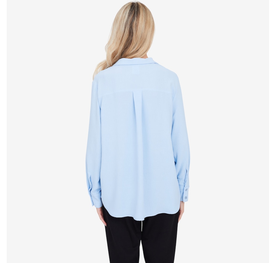 Image 104126_ALTMORE1.jpg, Product 104-126 / Price $39.99, Kim & Co. Crinkle Poplin Kim's Relaxed Long Sleeve Shirt from Kim & Co. on TSC.ca's Fashion department