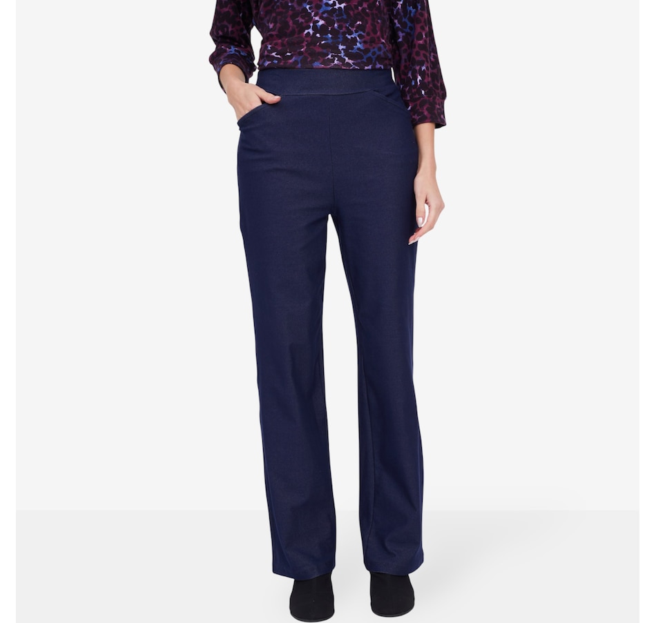 Image 104140_ALTMORE1.jpg, Product 104-140 / Price $69.99, Kim & Co. Deluxe Denim Knit Zoe Straight Leg Pant from Kim & Co. on TSC.ca's Fashion department