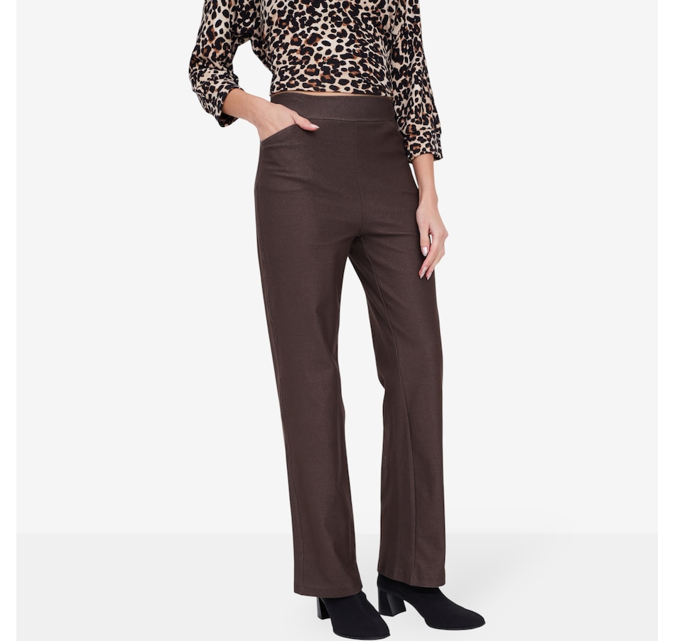 Image 104140_ALTMORE4.jpg, Product 104-140 / Price $69.99, Kim & Co. Deluxe Denim Knit Zoe Straight Leg Pant from Kim & Co. on TSC.ca's Fashion department