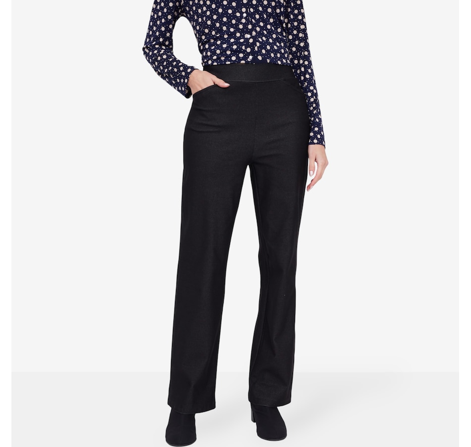 Image 104140_ALTMORE5.jpg, Product 104-140 / Price $69.99, Kim & Co. Deluxe Denim Knit Zoe Straight Leg Pant from Kim & Co. on TSC.ca's Fashion department