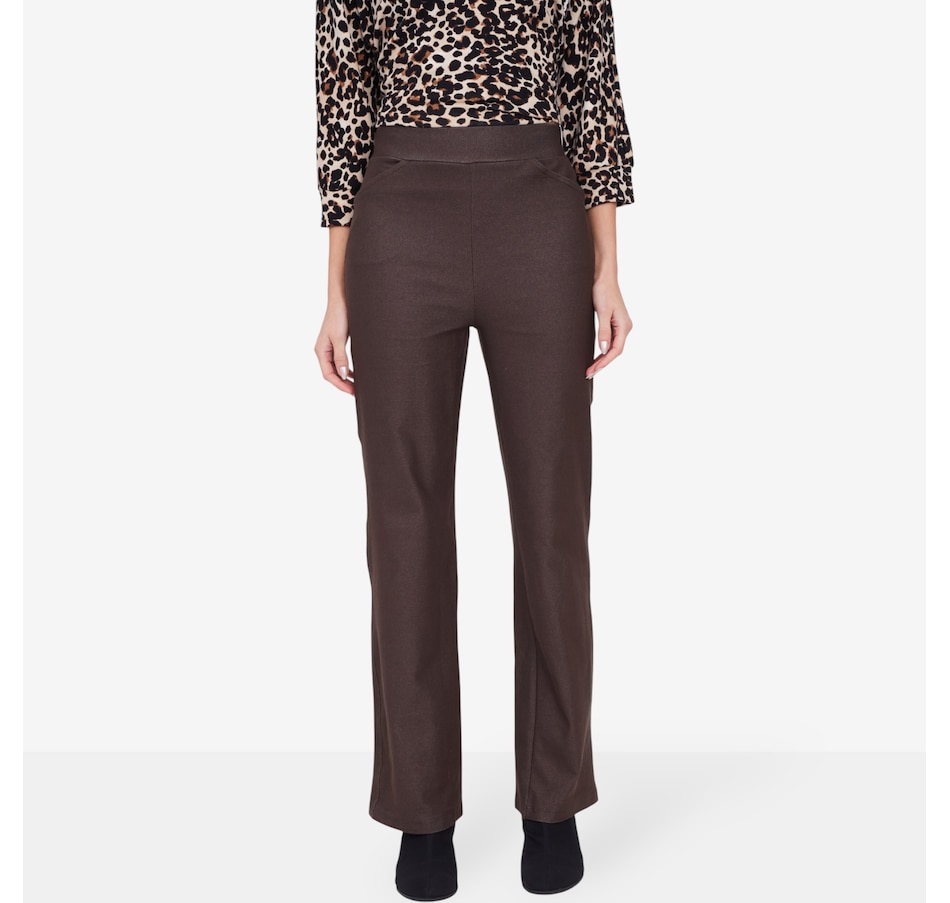 Image 104140_CHBRN.jpg, Product 104-140 / Price $69.99, Kim & Co. Deluxe Denim Knit Zoe Straight Leg Pant from Kim & Co. on TSC.ca's Fashion department