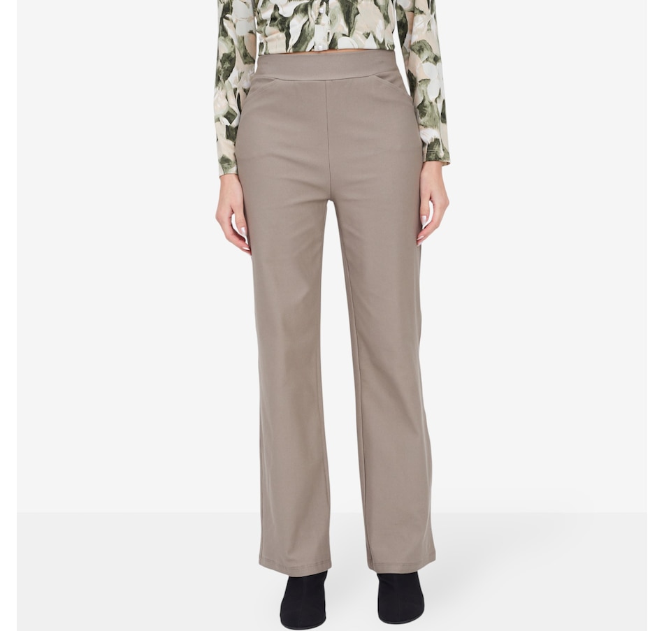 Image 104140_TPE.jpg, Product 104-140 / Price $69.99, Kim & Co. Deluxe Denim Knit Zoe Straight Leg Pant from Kim & Co. on TSC.ca's Fashion department