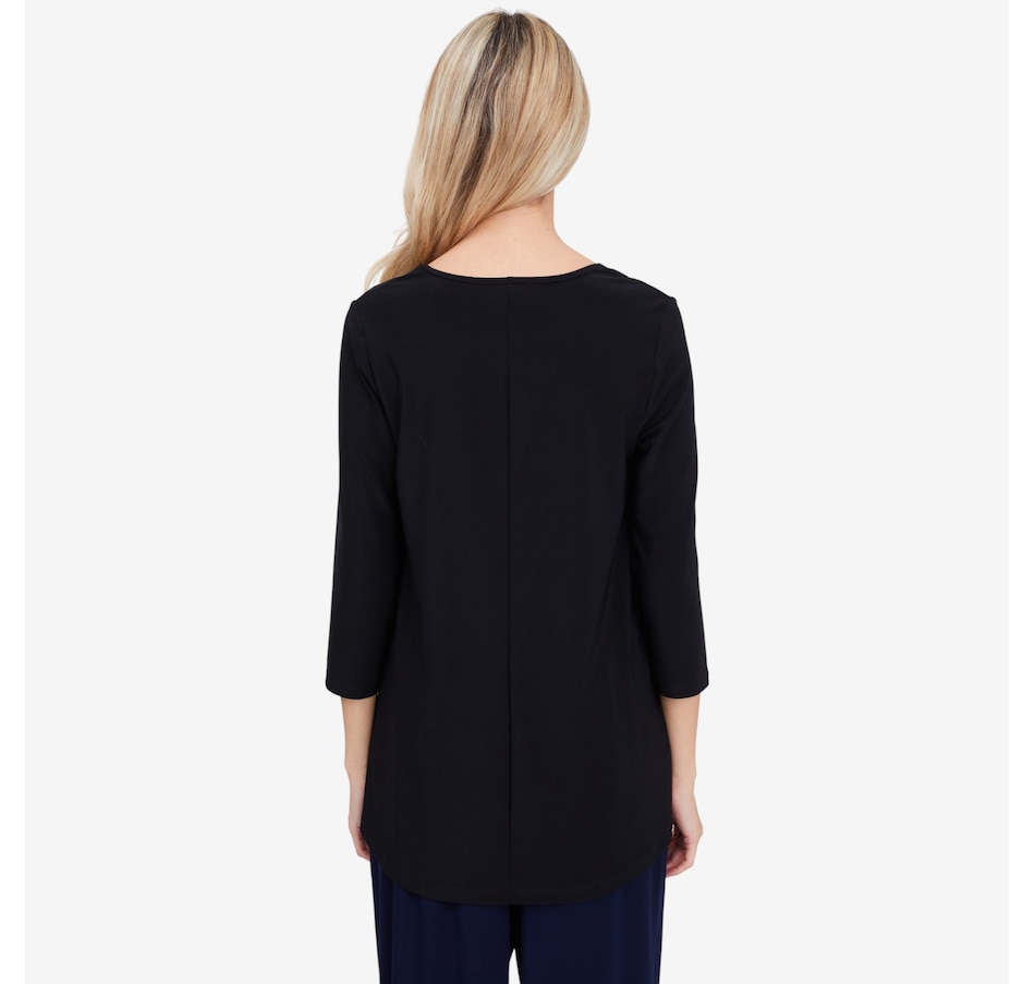 Image 104146_ALTMORE10.jpg, Product 104-146 / Price $49.99, Kim & Co. Deluxe Brazil Knit 3/4 Length Sleeve Sweet V-Neck Tunic from Kim & Co. on TSC.ca's Fashion department