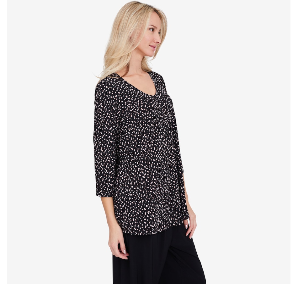 Image 104146_ALTMORE2.jpg, Product 104-146 / Price $49.99, Kim & Co. Deluxe Brazil Knit 3/4 Length Sleeve Sweet V-Neck Tunic from Kim & Co. on TSC.ca's Fashion department