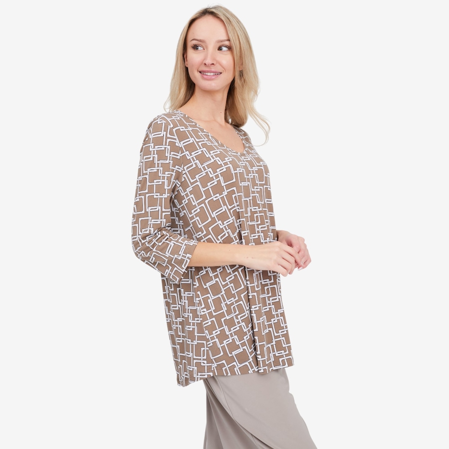Image 104146_ALTMORE5.jpg, Product 104-146 / Price $29.33, Kim & Co. Deluxe Brazil Knit 3/4 Length Sleeve Sweet V-Neck Tunic from Kim & Co. on TSC.ca's Fashion department
