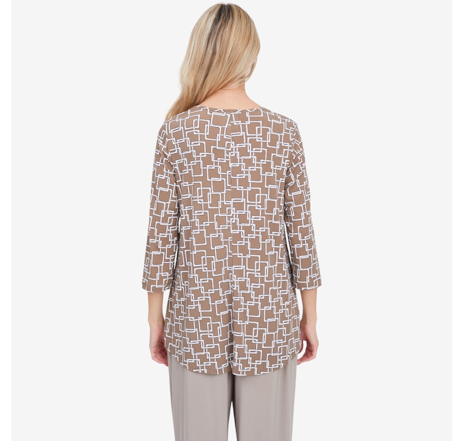 Image 104146_ALTMORE6.jpg, Product 104-146 / Price $49.99, Kim & Co. Deluxe Brazil Knit 3/4 Length Sleeve Sweet V-Neck Tunic from Kim & Co. on TSC.ca's Fashion department