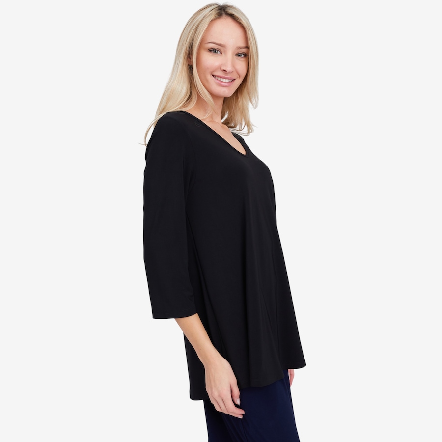 Image 104146_ALTMORE9.jpg, Product 104-146 / Price $29.33, Kim & Co. Deluxe Brazil Knit 3/4 Length Sleeve Sweet V-Neck Tunic from Kim & Co. on TSC.ca's Fashion department