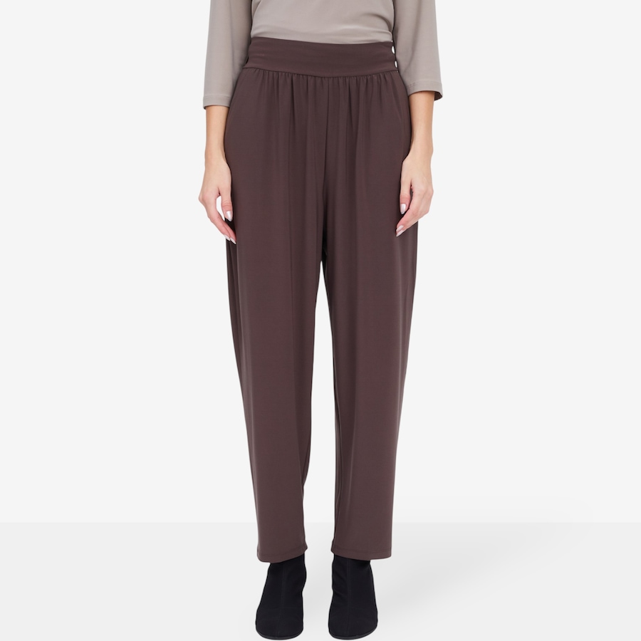Image 104147_CHBRN.jpg, Product 104-147 / Price $29.33, Kim & Co. Deluxe Brazil Knit Jersey Ankle Length Wellness Trouser from Kim & Co. on TSC.ca's Fashion department