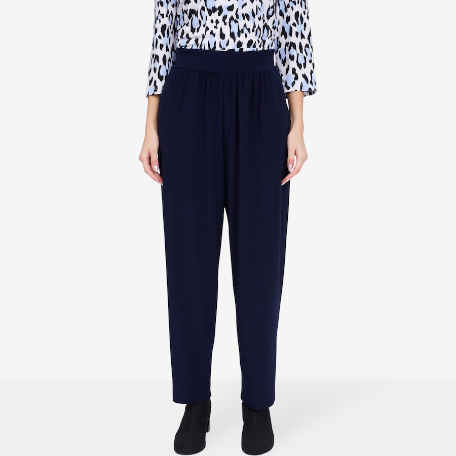 Image 104147_NVY.jpg, Product 104-147 / Price $29.33, Kim & Co. Deluxe Brazil Knit Jersey Ankle Length Wellness Trouser from Kim & Co. on TSC.ca's Fashion department