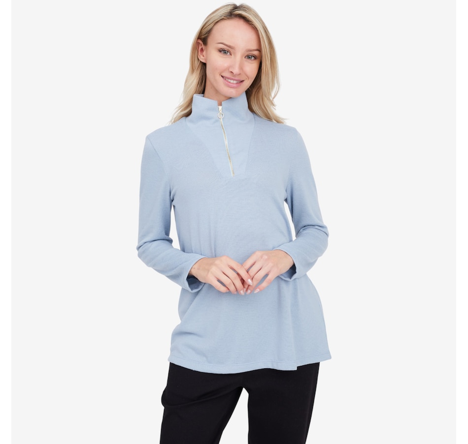 Image 104148_ALTMORE3.jpg, Product 104-148 / Price $69.99, Kim & Co. Soft Touch Zip Detail Top from Kim & Co. on TSC.ca's Fashion department