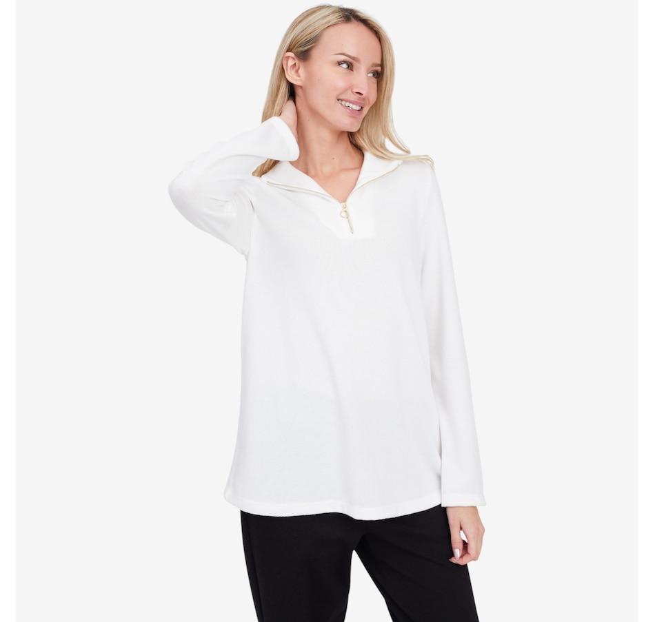 Image 104148_ECR.jpg, Product 104-148 / Price $69.99, Kim & Co. Soft Touch Zip Detail Top from Kim & Co. on TSC.ca's Fashion department