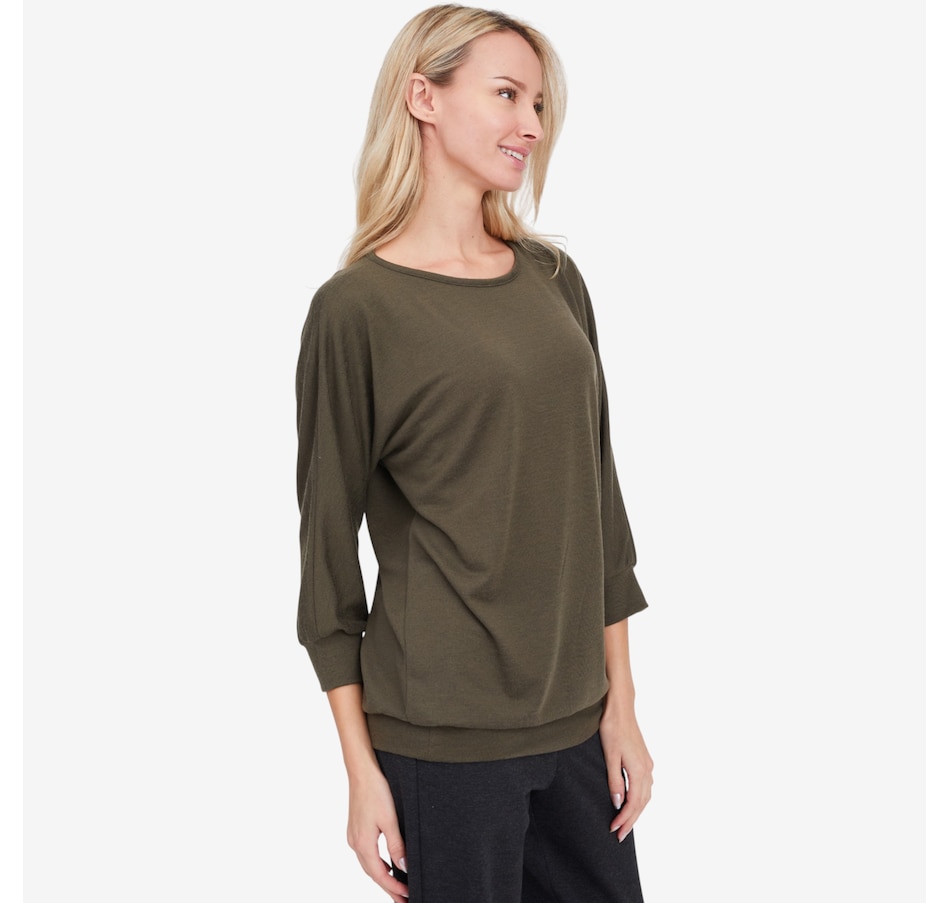 Image 104151_ALTMORE1.jpg, Product 104-151 / Price $59.99, Kim & Co. Soft Touch 3/4 Length Dolman Sleeve Blouson Top from Kim & Co. on TSC.ca's Fashion department