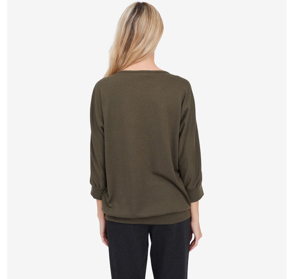Image 104151_ALTMORE2.jpg, Product 104-151 / Price $59.99, Kim & Co. Soft Touch 3/4 Length Dolman Sleeve Blouson Top from Kim & Co. on TSC.ca's Fashion department
