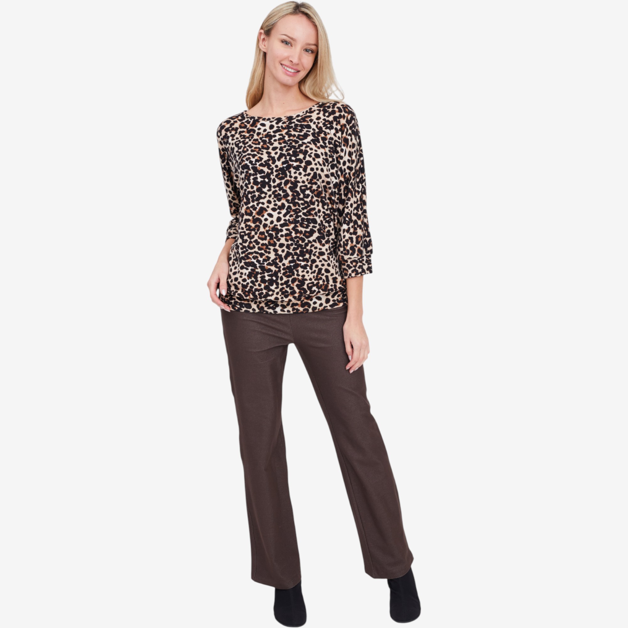 Kim & Co. Soft Touch 3/4 Length Dolman Sleeve Blouson Top - TSC.ca