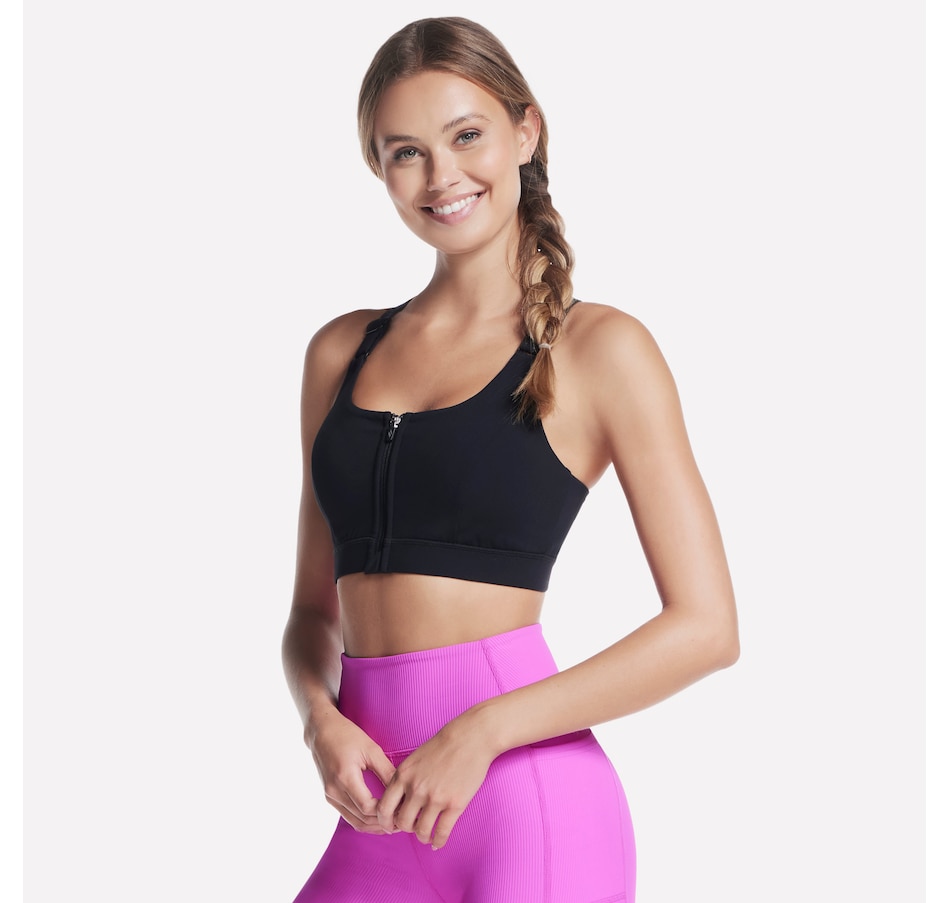 Image 104207_BLK.jpg, Product 104-207 / Price $19.33, Skechers Go Walk Zip Front Bra from Skechers on TSC.ca's Fashion department