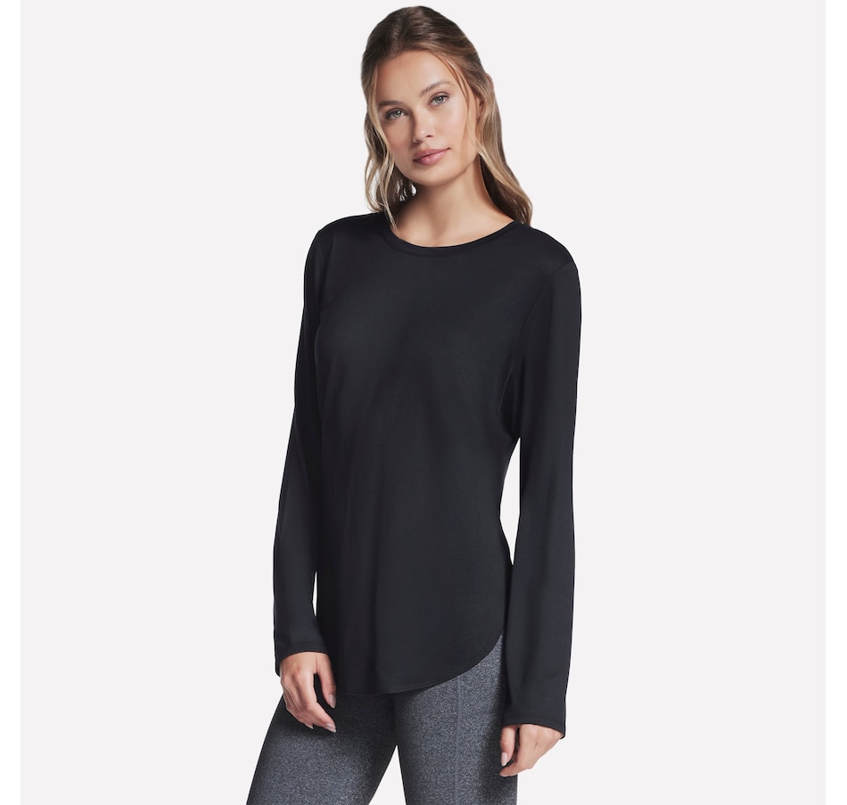Image 104228_BLK.jpg, Product 104-228 / Price $39.99, Skechers Go Dri Swift Long Sleeve Tunic Crew Tee from Skechers on TSC.ca's Fashion department