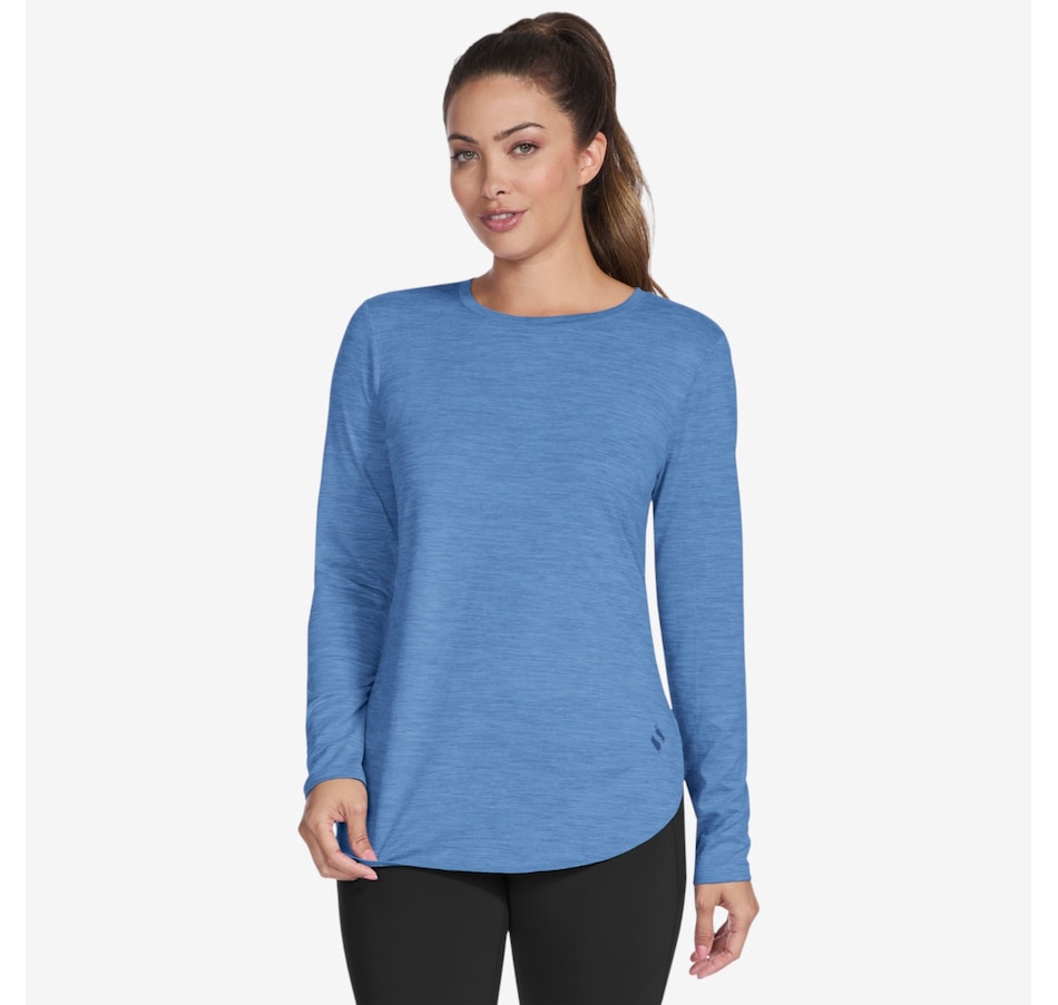 Image 104228_BLUGR.jpg, Product 104-228 / Price $50.00, Skechers Go Dri Swift Long Sleeve Tunic Crew Tee from Skechers on TSC.ca's Fashion department