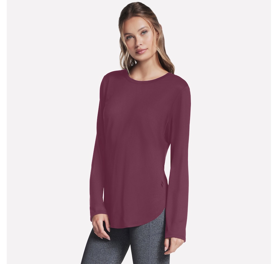 Image 104228_BRG.jpg, Product 104-228 / Price $39.99, Skechers Go Dri Swift Long Sleeve Tunic Crew Tee from Skechers on TSC.ca's Fashion department