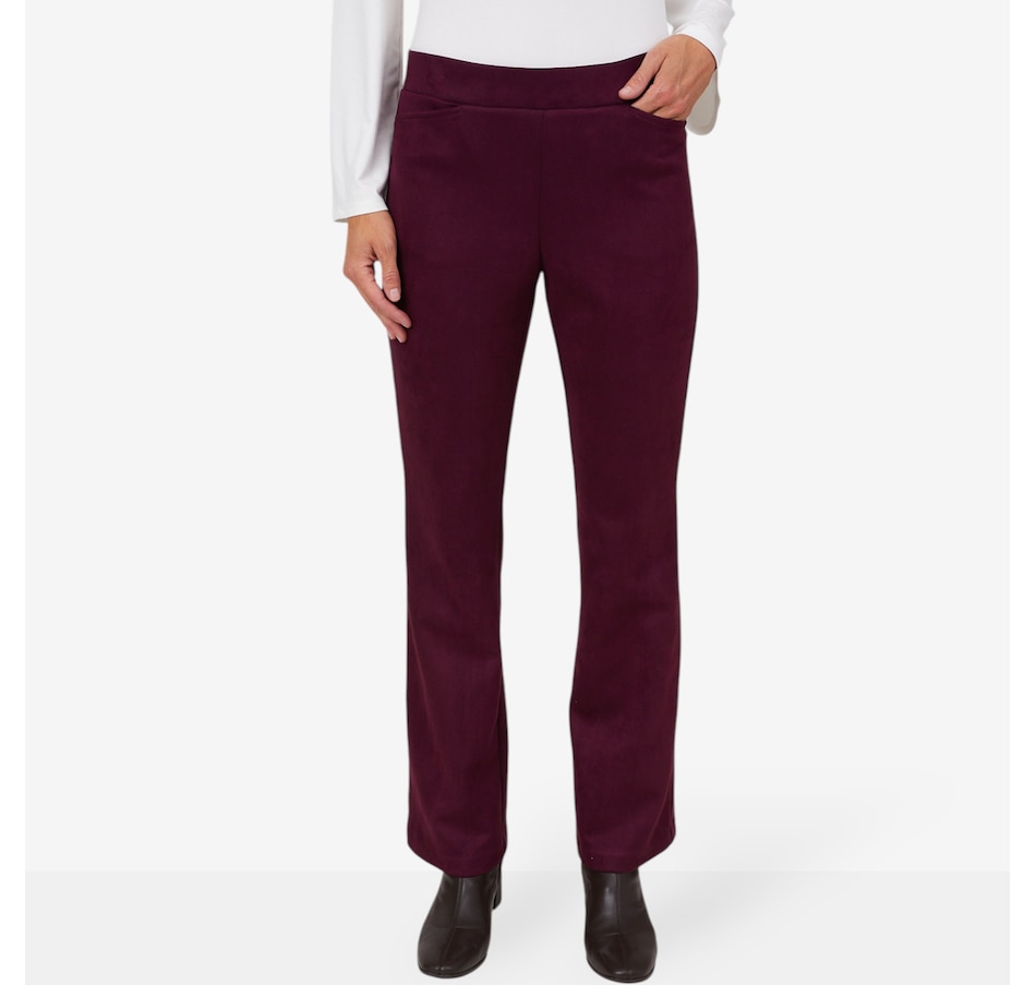 Image 104378_CHELR.jpg, Product 104-378 / Price $89.99, Mr. Max Stretch Faux Suede Boot Cut Pant from Mr. Max on TSC.ca's Fashion department