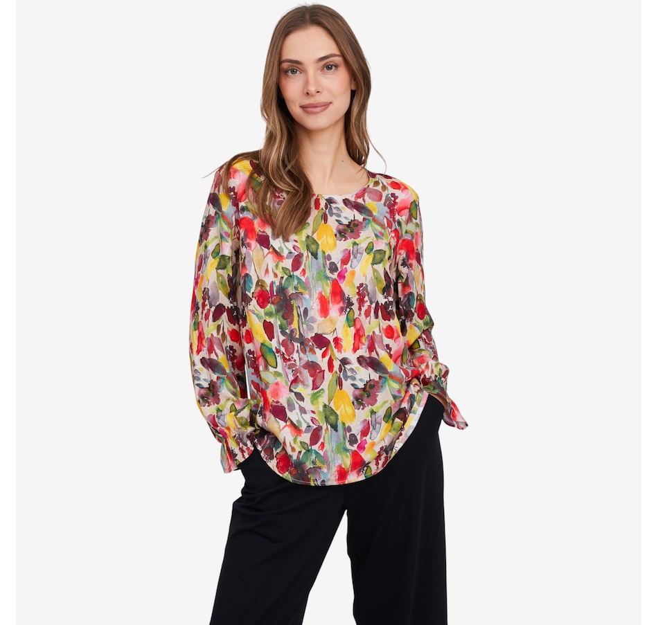 Image 104383_ALTMORE2.jpg, Product 104-383 / Price $79.99, Mr. Max Micro Crepe Blouse with Romantic Sleeve Detail from Mr. Max on TSC.ca's Fashion department