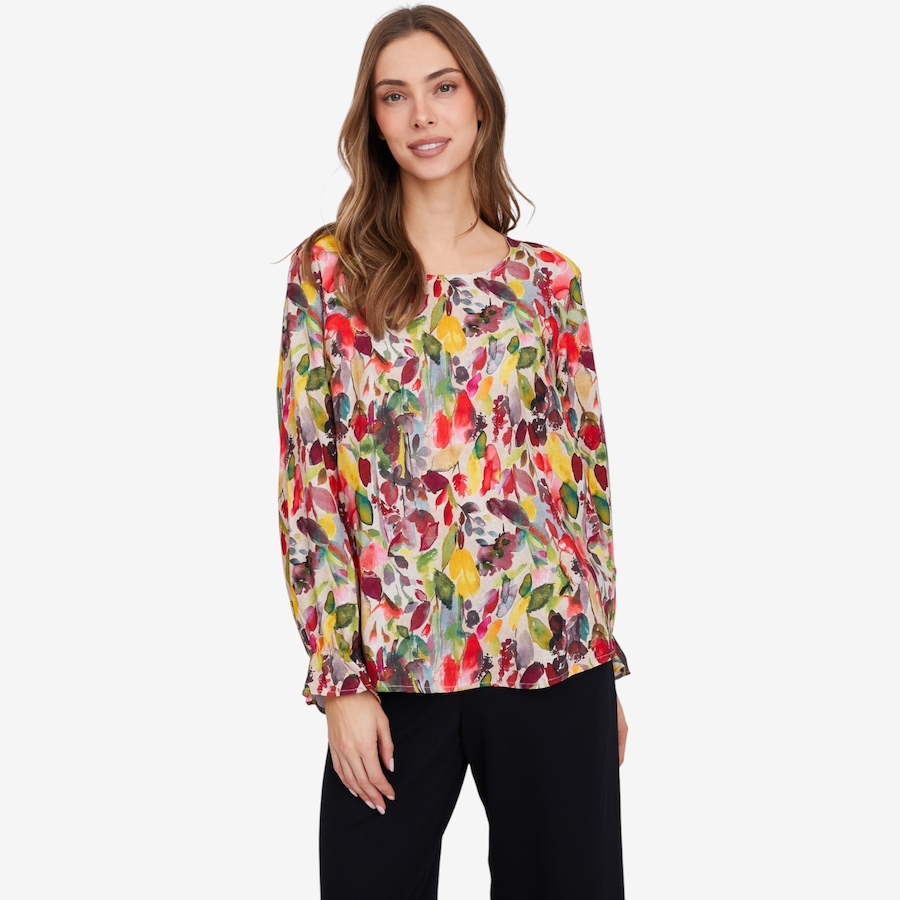 Image 104383_FLOMU.jpg, Product 104-383 / Price $39.88, Mr. Max Micro Crepe Blouse with Romantic Sleeve Detail from Mr. Max on TSC.ca's Fashion department