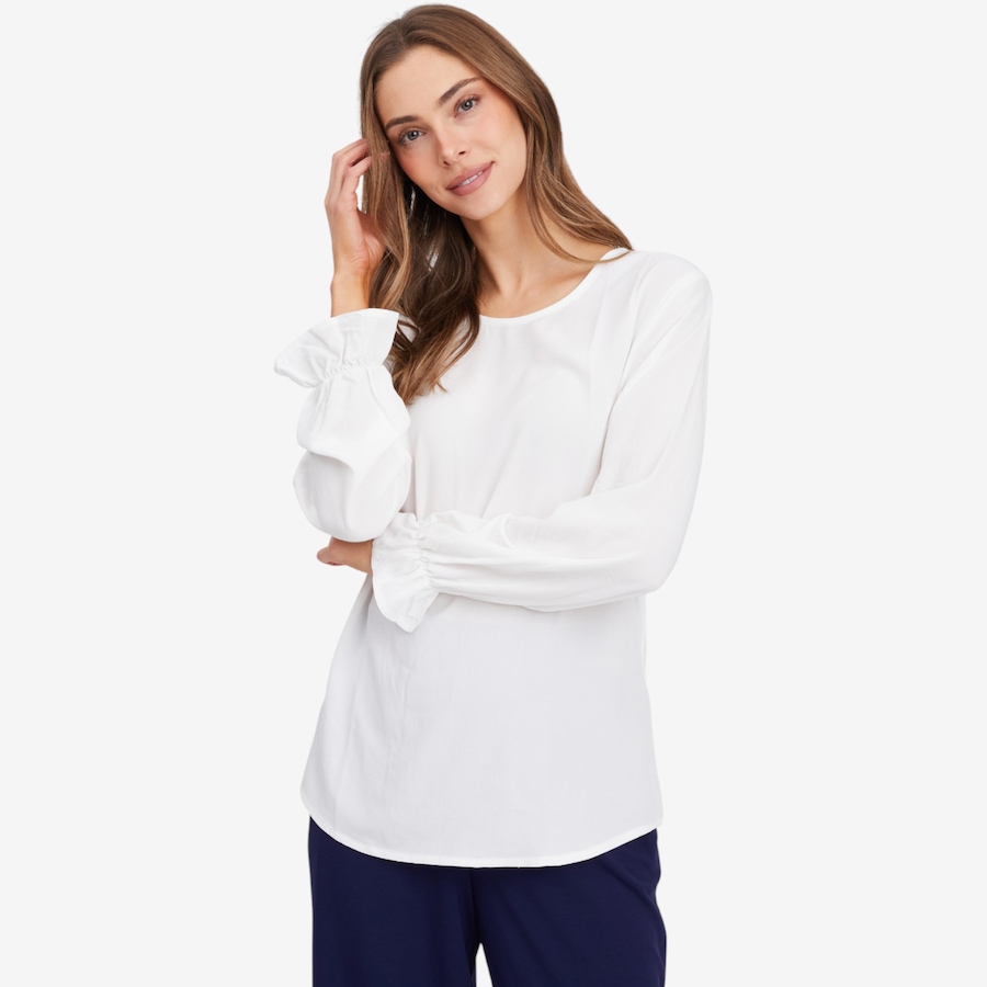 Image 104383_IVR.jpg, Product 104-383 / Price $39.88, Mr. Max Micro Crepe Blouse with Romantic Sleeve Detail from Mr. Max on TSC.ca's Fashion department