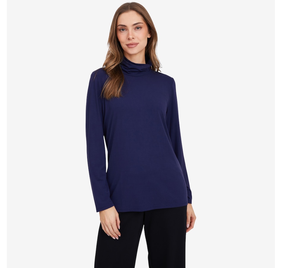 Image 104385_EVEBL.jpg, Product 104-385 / Price $59.99, Mr. Max Ultra Modal Essential Mock Neck Top from Mr. Max on TSC.ca's Fashion department