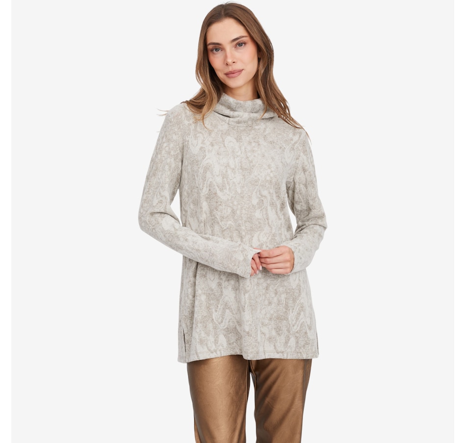 Image 104387_ALTMORE1.jpg, Product 104-387 / Price $79.99, Mr. Max Leona Soft Jacquard Knit Cowl Neck Tunic from Mr. Max on TSC.ca's Fashion department