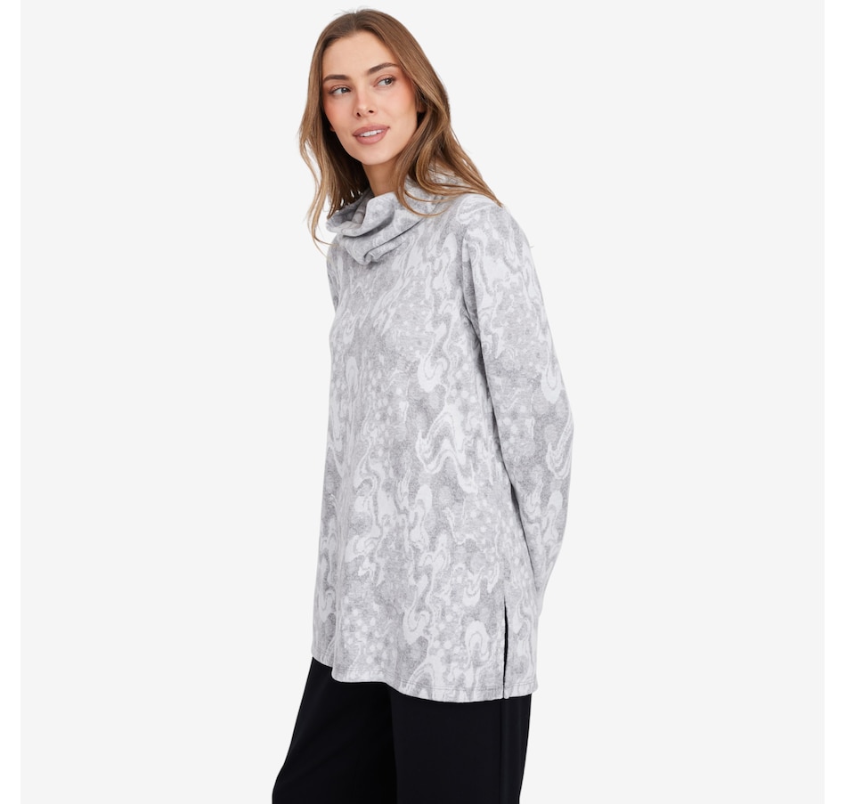 Image 104387_ALTMORE3.jpg, Product 104-387 / Price $79.99, Mr. Max Leona Soft Jacquard Knit Cowl Neck Tunic from Mr. Max on TSC.ca's Fashion department