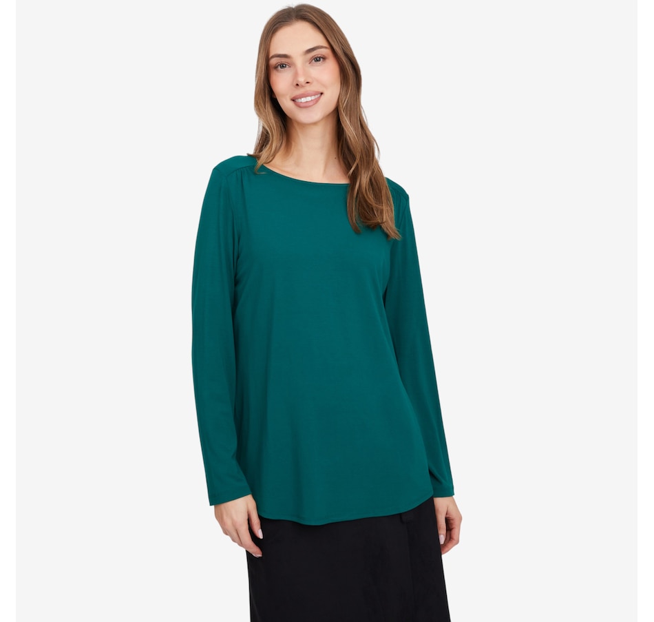 Image 104396_DEEGN.jpg, Product 104-396 / Price $59.99, Mr. Max Ultra Modal Essential Top with Shirring Detail from Mr. Max on TSC.ca's Fashion department
